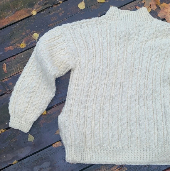 Hand Knit  Cable Knit Sweater - Picture 6 of 10
